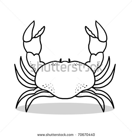 450x470 Crab Illustration Outline Drawing Of A Crab Print