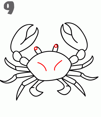 417x485 How To Draw A Crab How To Draw Drawings, Doodles