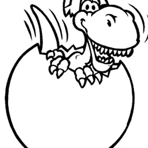 300x300 Scary Dinosaurus Broken Egg Coloring Pages Best Place To Color