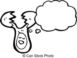 255x194 Cartoon Cracked Egg Vector Illustration