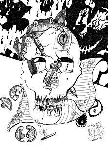 221x300 Cracked Skull Drawings Fine Art America