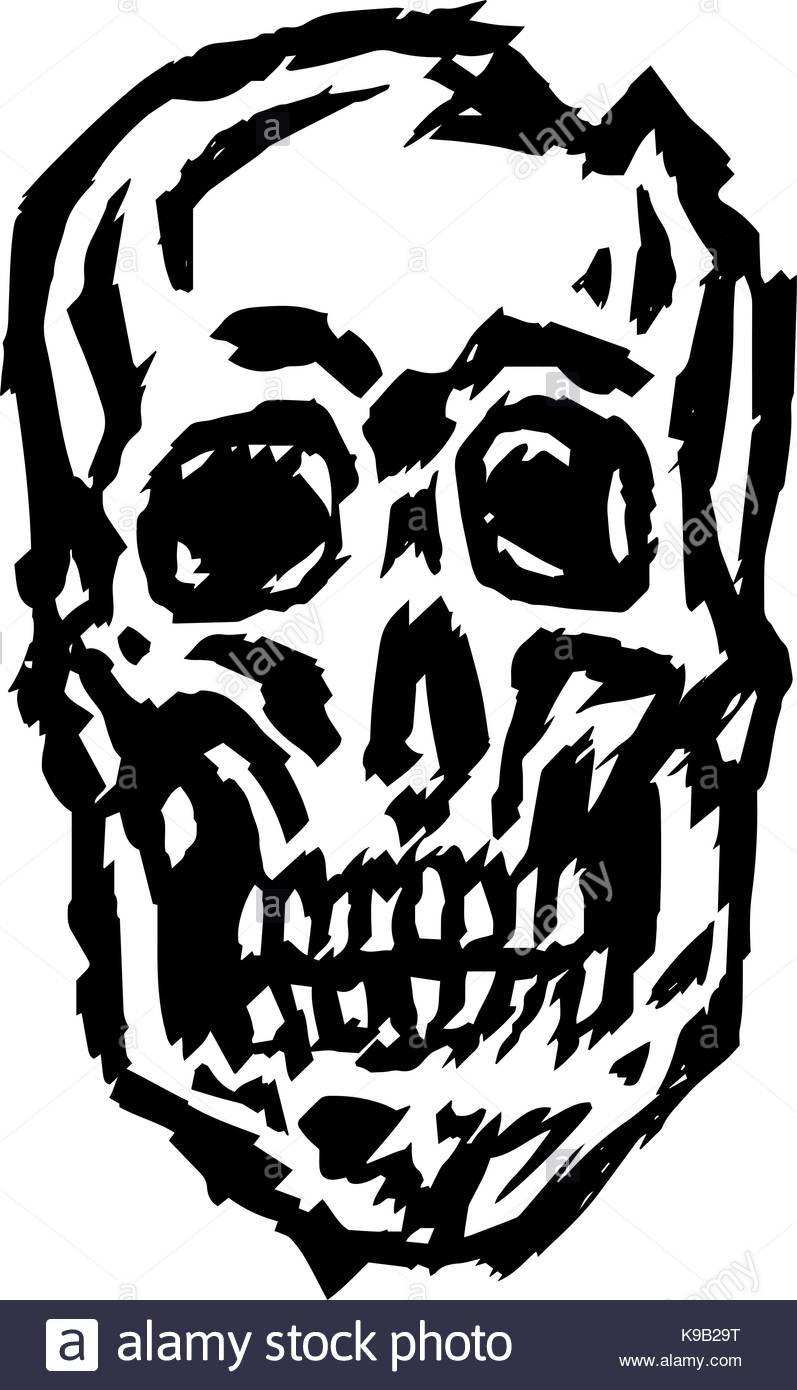 797x1390 Cracked Spooky Skull. Horror Character. Creepy,mask. Vector Stock