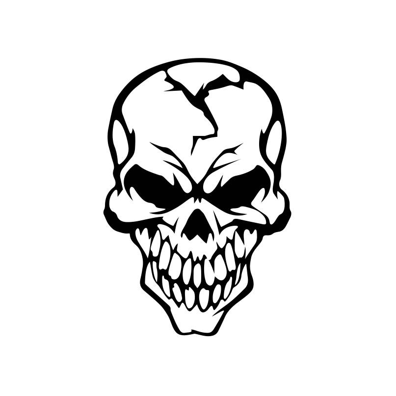 807x807 Skull Cracked Human Head Graphics Svg Dxf Eps Png Cdr Ai Pdf