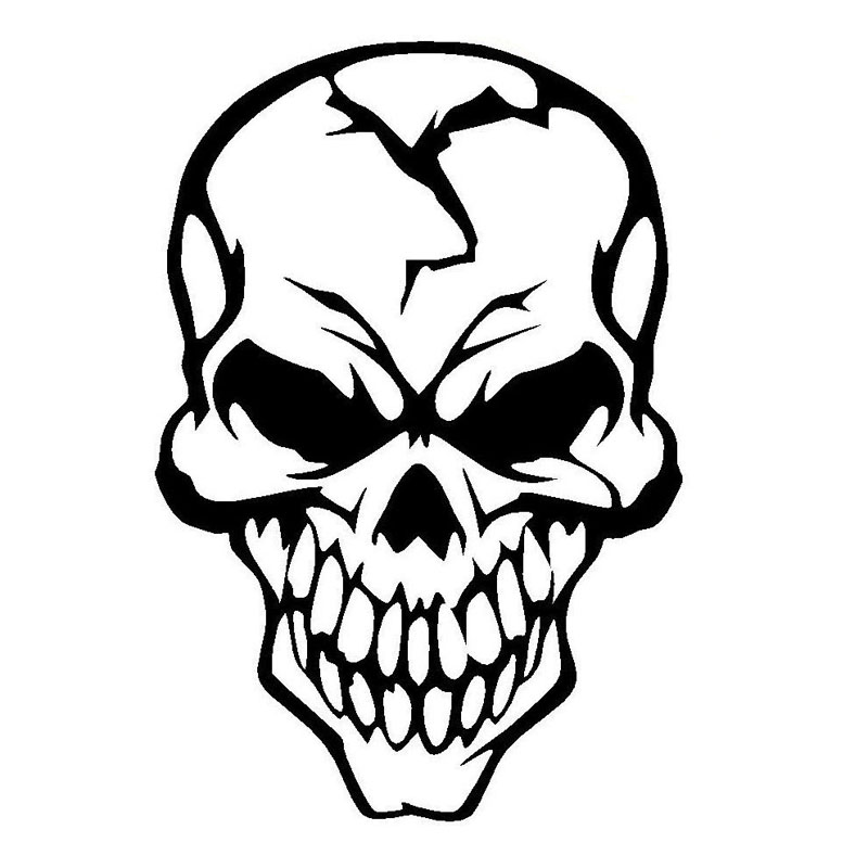 800x800 Buy 8.112cm Skull Cracked Human Head Car