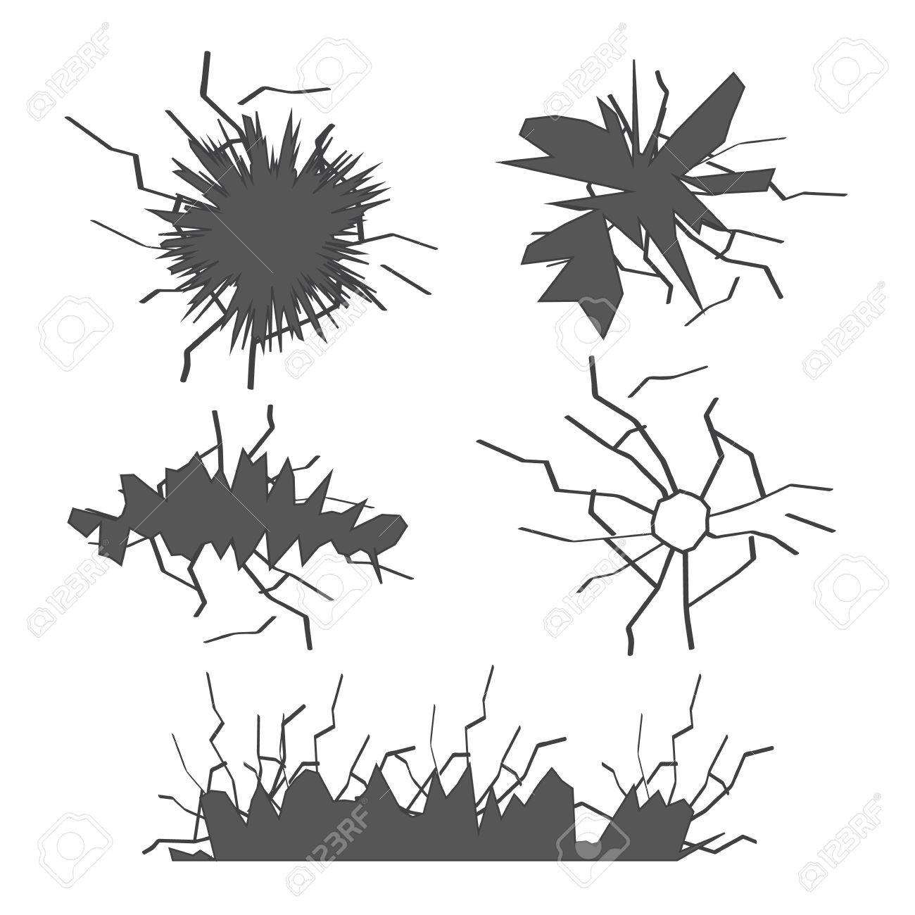 1300x1300 Cracks In Wall, Glass Clefts And Break Of Earth Royalty Free