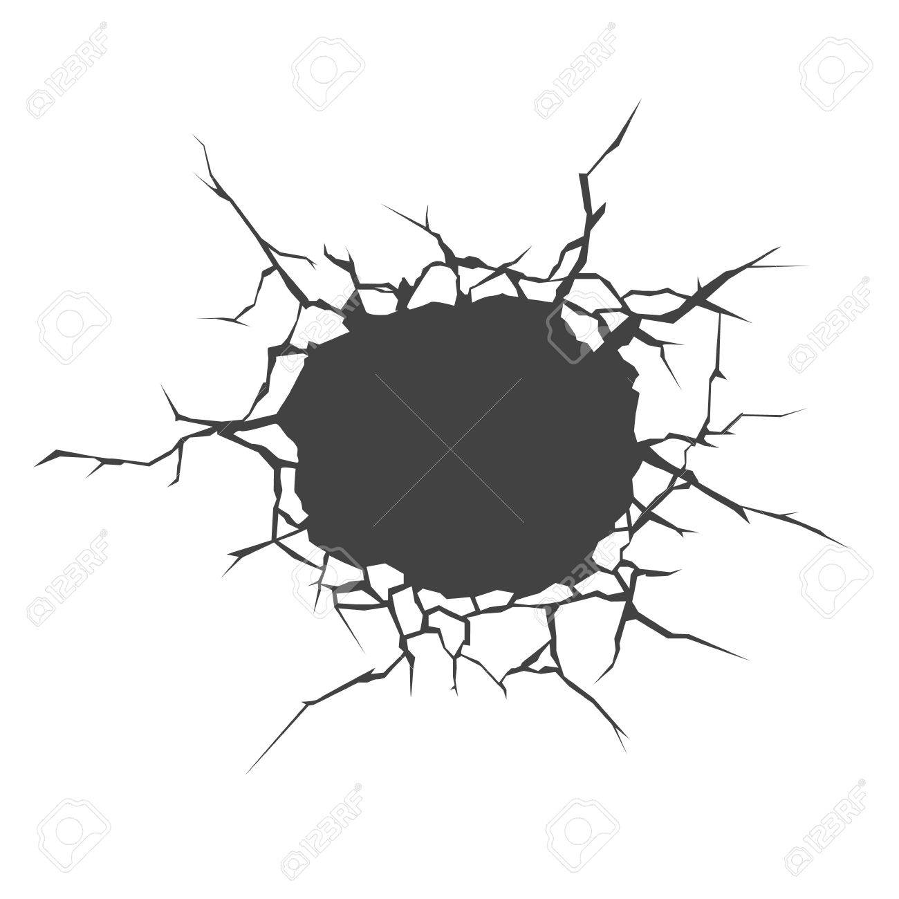 1300x1300 Vector Cracks. Cracked Earth Concept With Place For Text. Royalty