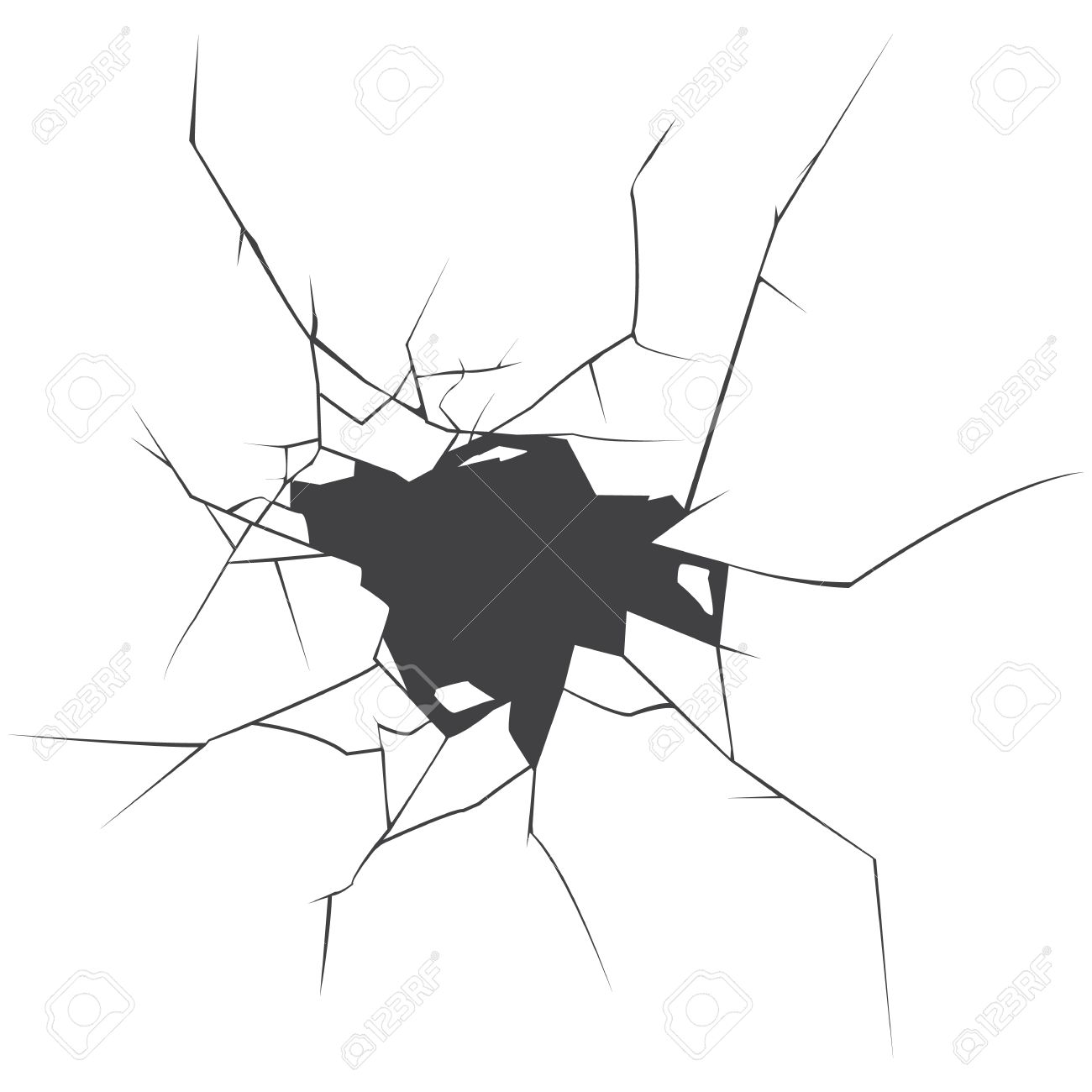 1300x1300 Vector Cracks. Cracked Earth. Abstract Vector Illustration Royalty