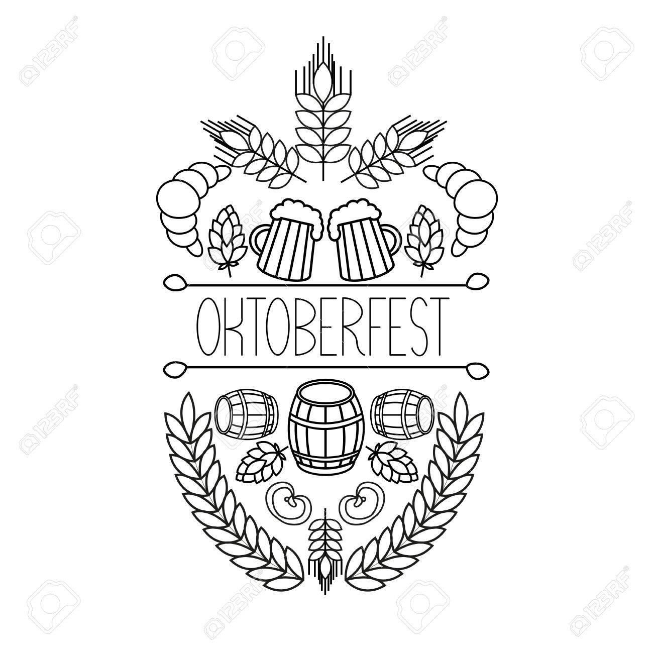 1300x1300 Oktoberfest Traditional Food And Attributes On Craft. Beer, Craft