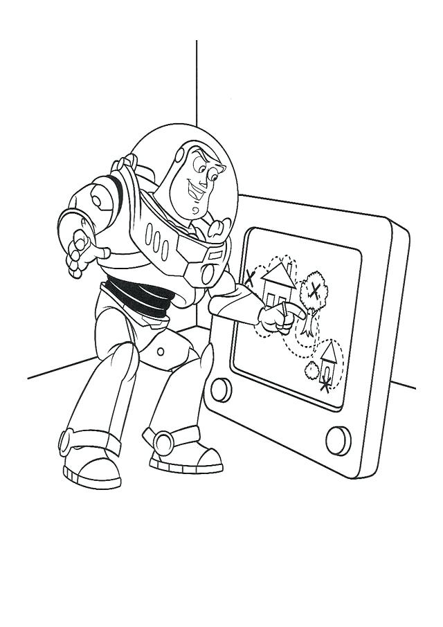 640x906 Buzz Coloring Pages Buzz Is Drawing Coloring Page From Toy Story