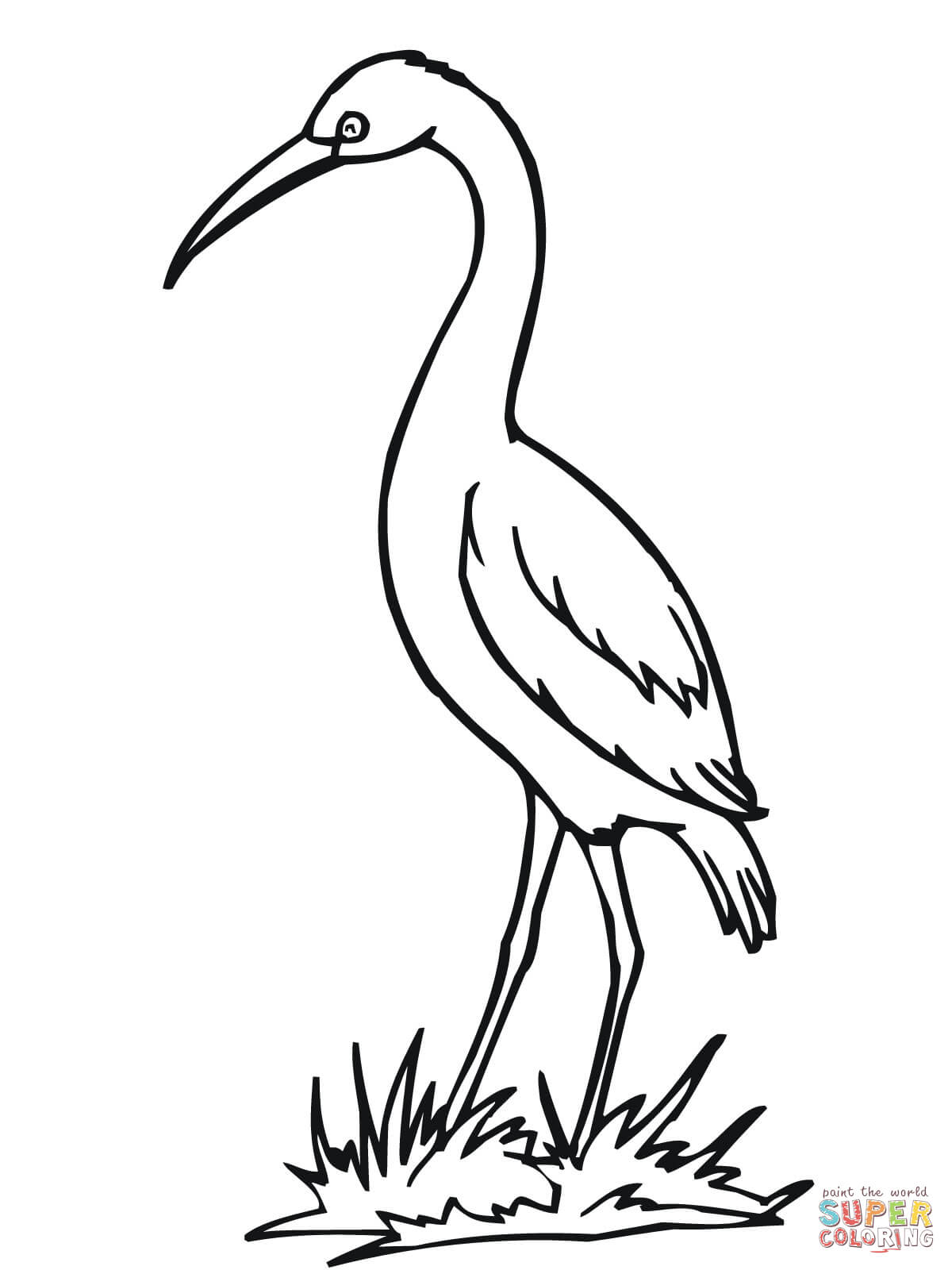 1200x1600 Crane Coloring Pages