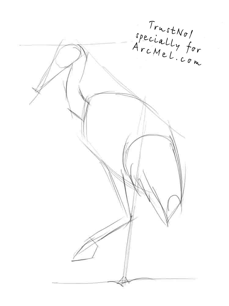 750x1000 How To Draw A Crane Step By Step