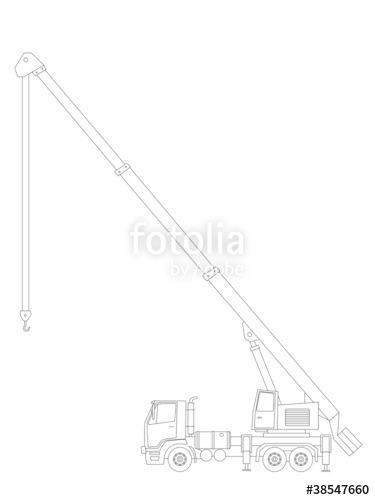 375x500 Crane Truck Vector Stock Image And Royalty Free Vector Files