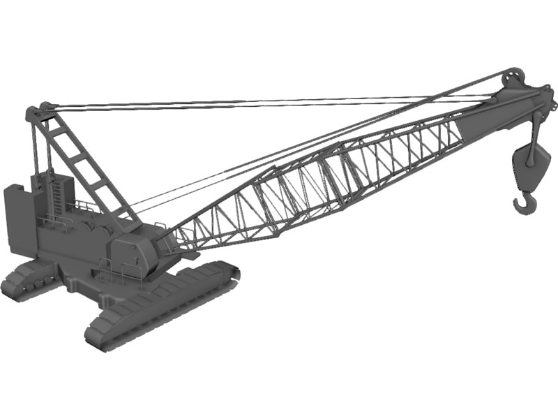 800x600 Crawler Crane 3d Cad Model