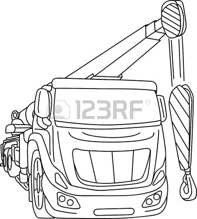 405x450 Truck Mobile Crane Isolated On Background Royalty Free Cliparts