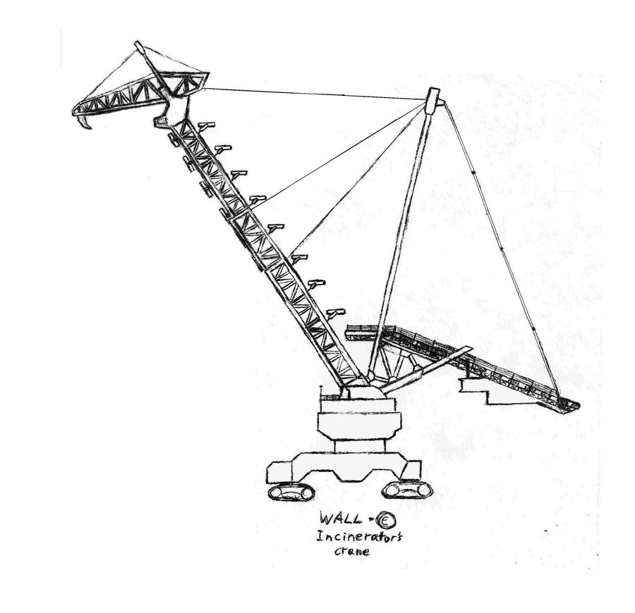 900x870 Incinerator's Crane From Wall E By Hybodus