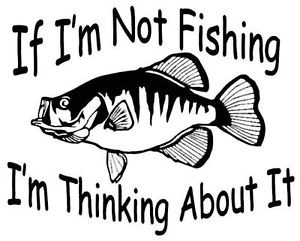 300x241 Crappie Decal If Im Not Fishing Boattruck Window Stickers Ebay