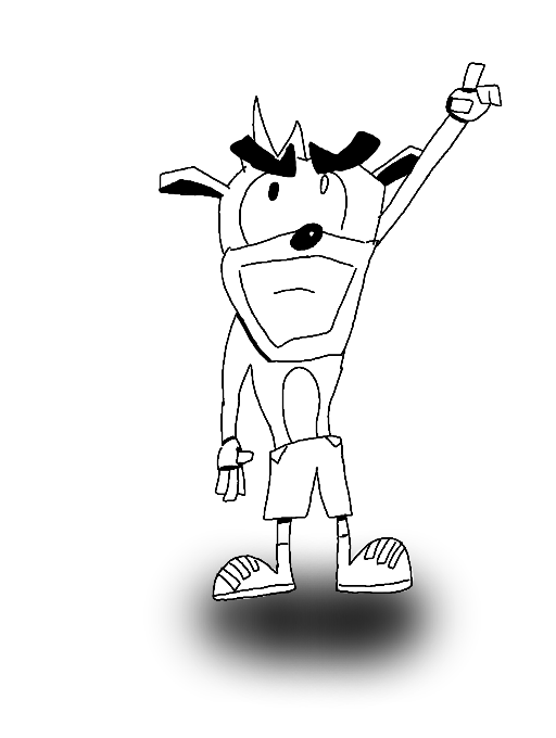512x680 Crash Bandicoot Sketch Drawing By Stoney0503