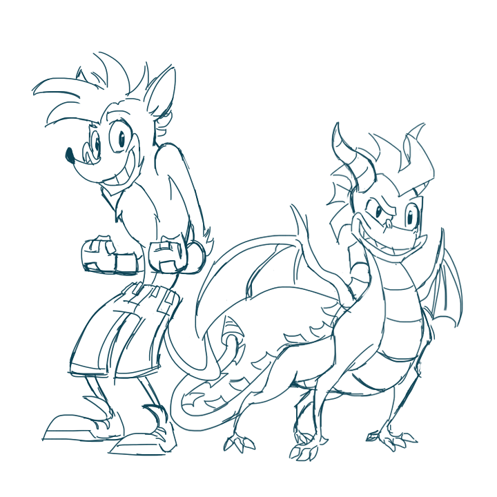 720x720 Crash And Spyro By Bitkade