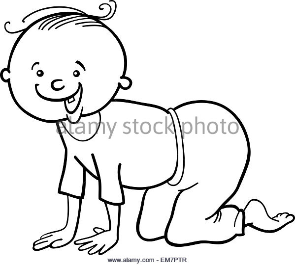599x540 Baby Boy Crawling Cartoon Cut Out Stock Images Amp Pictures