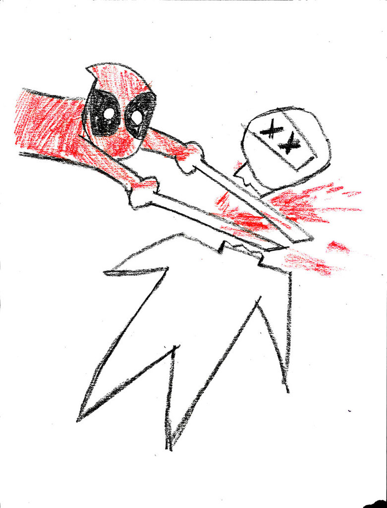 781x1024 Deadpool Crayon Art 002 By Chukw