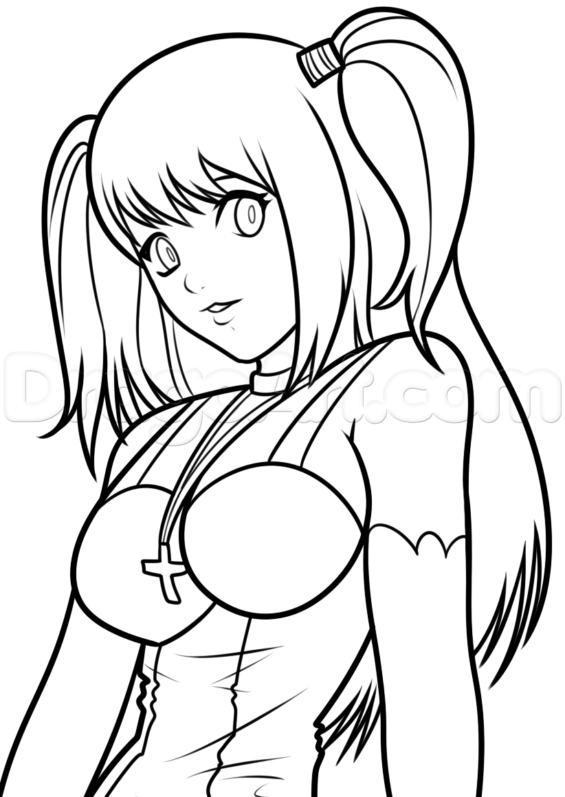 822x1159 Drawing Misa Amane Step 8 Art Anime Characters