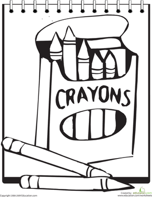 301x389 Color The Crayons Worksheet
