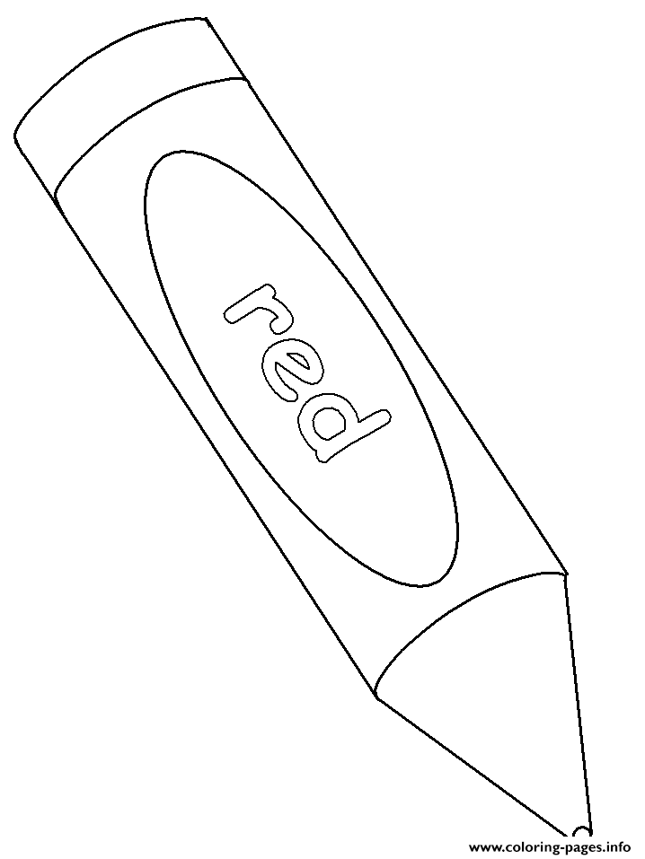 718x957 Red Crayon Coloring Page Kids Drawing And Pages Maris On Crayon