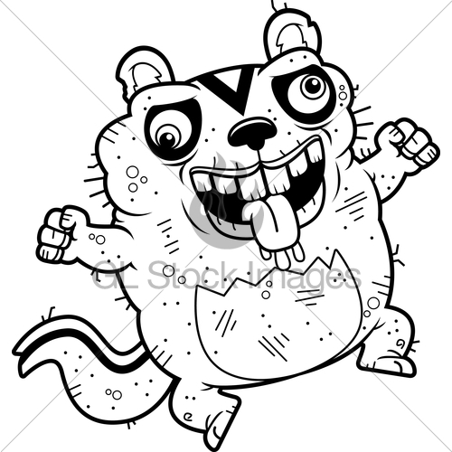 500x500 Cartoon Crazy Ugly Chipmunk Gl Stock Images