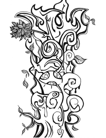 369x480 Crazy Tree Doodle Coloring Page Free Printable Coloring Pages