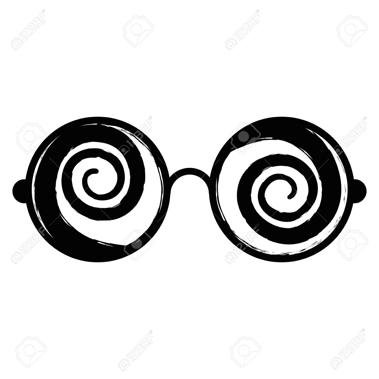 1300x1300 Glasses With Crazy Eyes Icon Over White Background. Vector