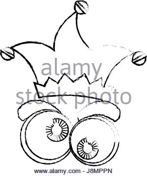 300x360 Crazy Eyes Jester Cap Stock Vector Art Amp Illustration, Vector