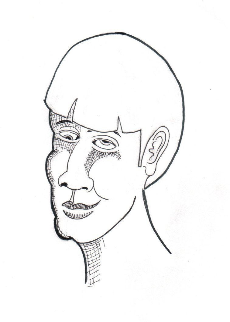 757x1056 Bowl Cut Monk Lookin' Dude With Crazy Eyes By S C A P E G H O S T