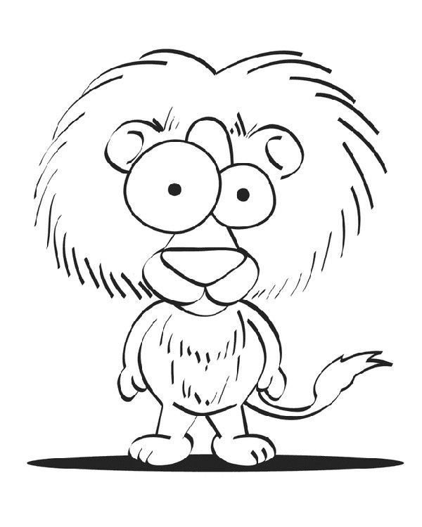 600x750 Cartoon Coloring Pages Crazy Eyed Lion Cartoon And Lions