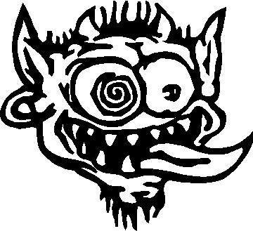 360x329 Crazy Face Decal Sticker