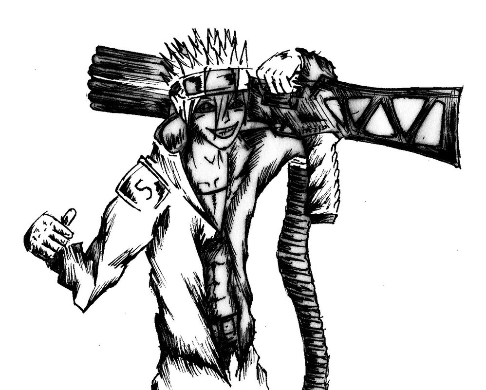 998x801 Crazy Guy With Minigun By Electryzza