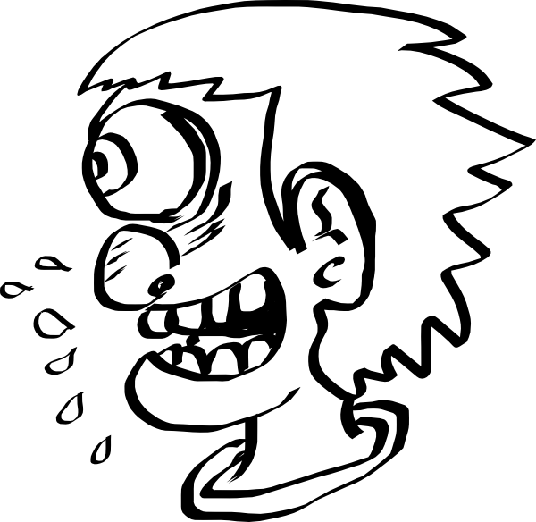 600x584 Freehand Drawing Of Crazy Man Clip Art