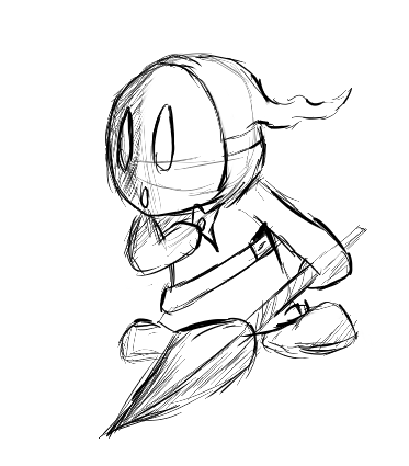 373x425 Ninja Guy Free Sketch By Crazy Tim