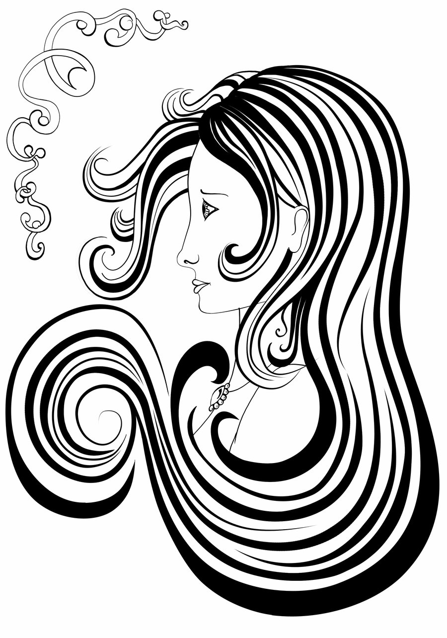 900x1284 Crazy Art Nuveau Hair 2 By Eladie