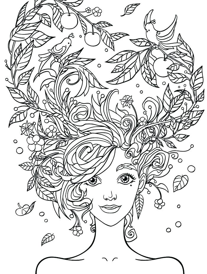 700x924 Crazy Hair Coloring Pages 17542
