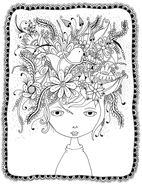 564x729 Crazy Hair Coloring Pages