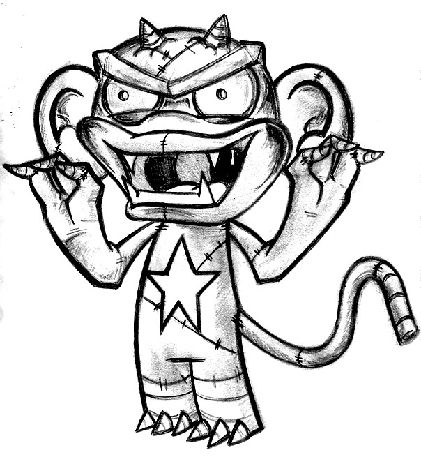 604x655 Crazy Monkey By Crazyteddy