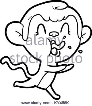 300x346 Cartoon Crazy Monkey Stock Vector Art Amp Illustration, Vector Image