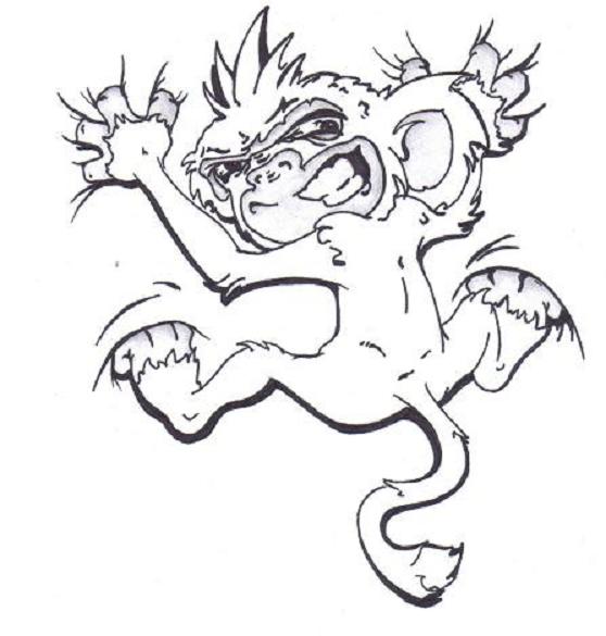 558x585 Crazy Ass Monkey By Chazies