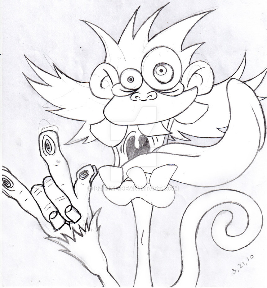 861x927 Crazy Monkey By Bainal