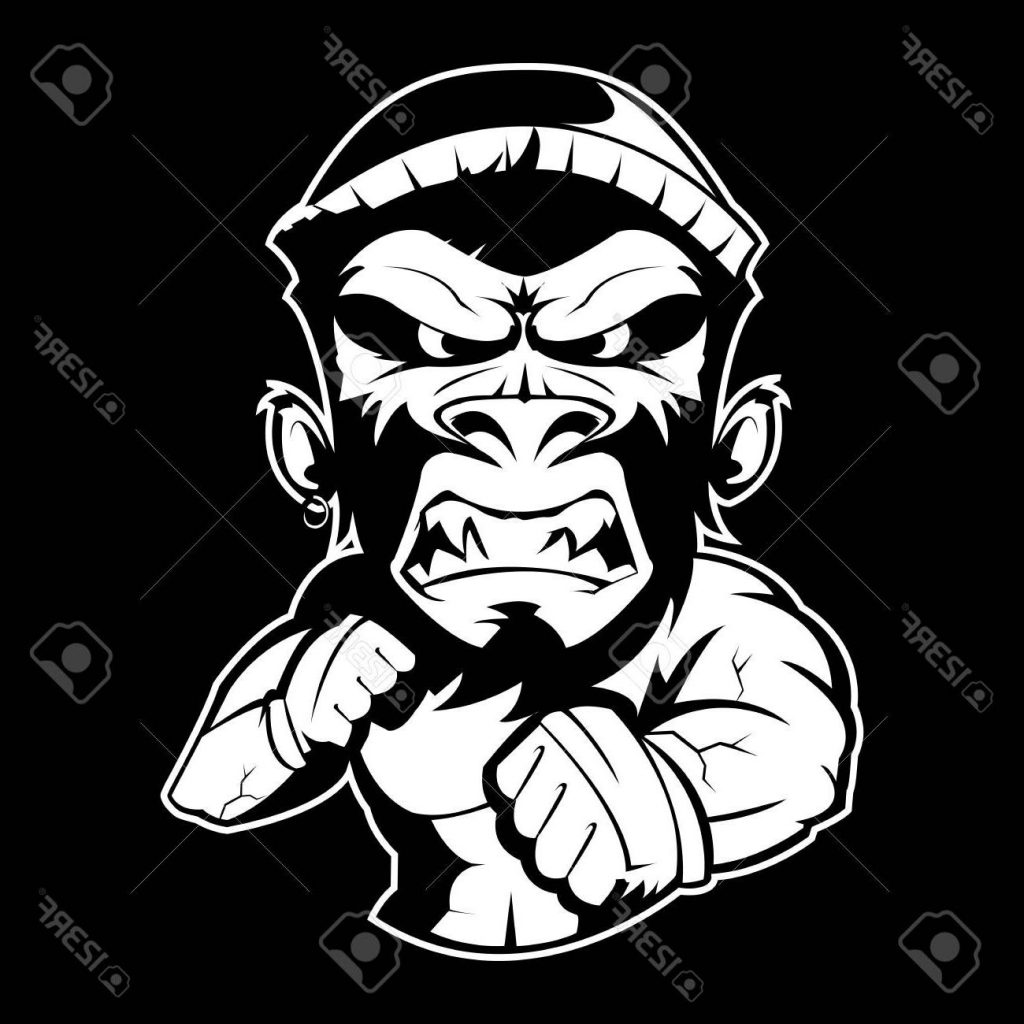 1024x1024 Best Wild Jungle Round Fight Evil Crazy Monkey Drawing