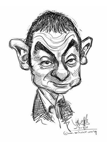375x500 Mr Bean (Rowan Atkinson) Caricature Caricatures Mr
