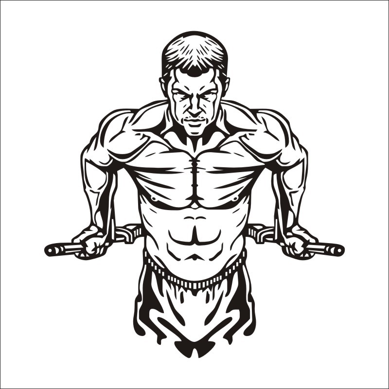 800x800 Sports And Fitness People Crazy Muscle Inspirational Wall Decals