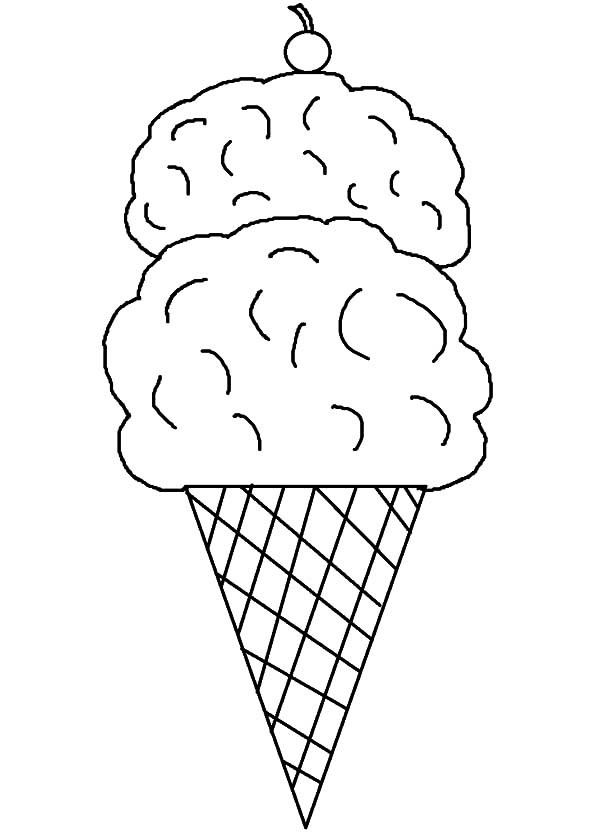 600x833 Drawing Ice Cream Cone Coloring Pages Bulk Color