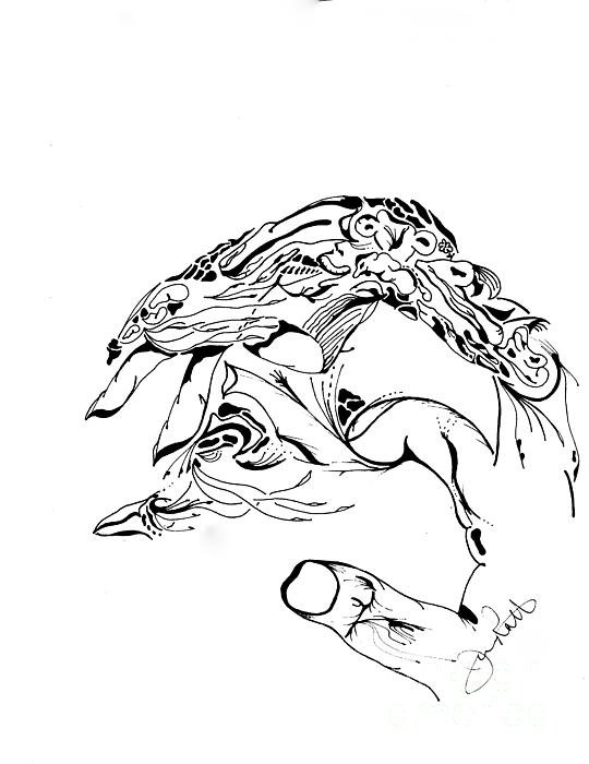 540x700 Hand Of Creation Drawing By James Rather