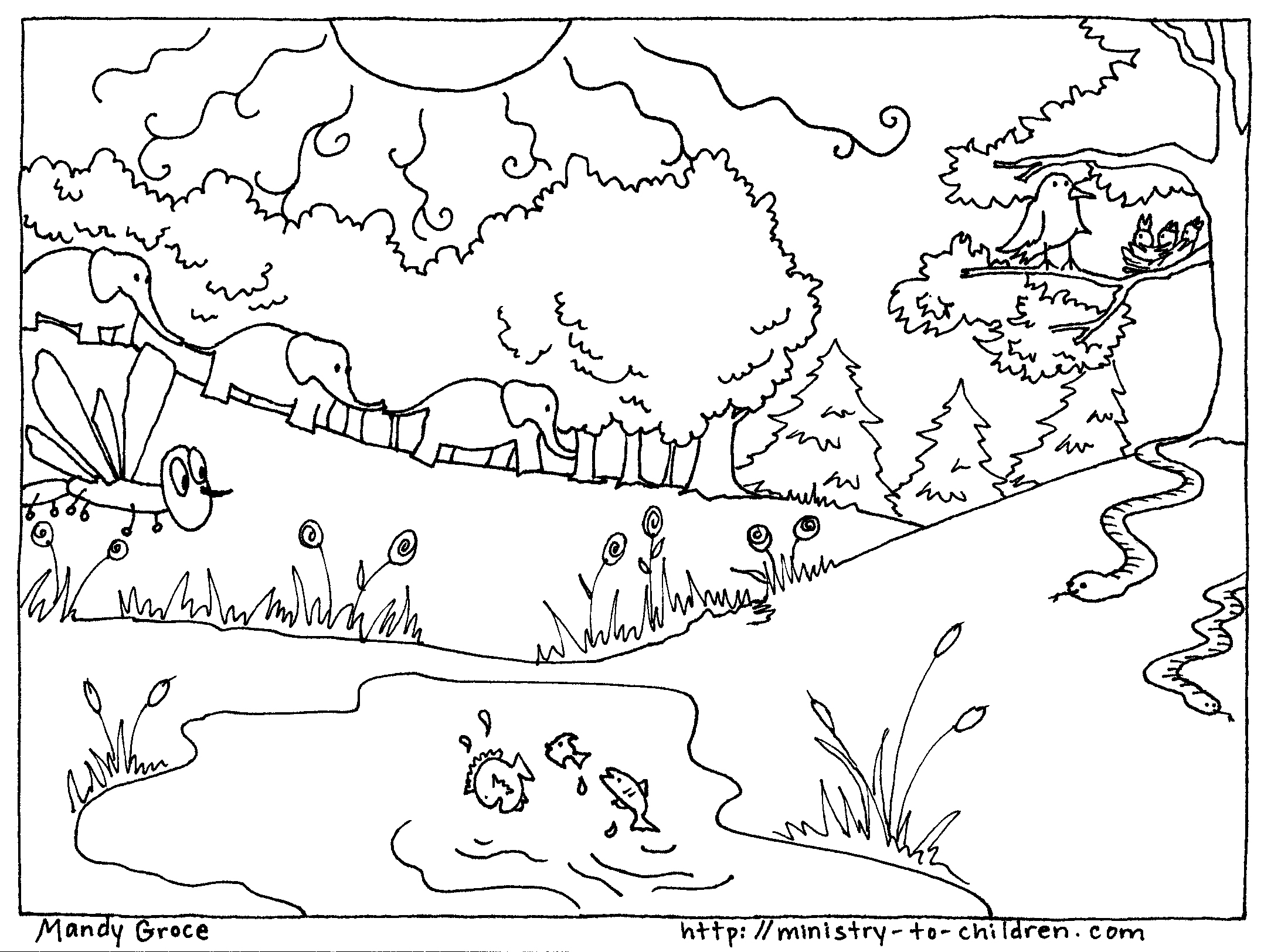 2168x1624 Bible Creation Coloring Pages